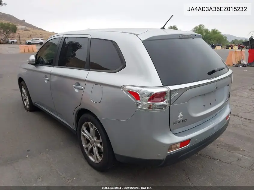 2014 Mitsubishi Outlander Se VIN: JA4AD3A36EZ015232 Lot: 45430964