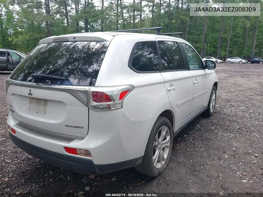 2014 Mitsubishi Outlander Se VIN: JA4AD3A32EZ008309 Lot: 45433778