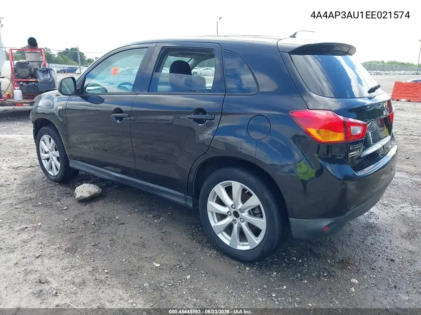 2014 Mitsubishi Outlander Sport Es VIN: 4A4AP3AU1EE021574 Lot: 45445593