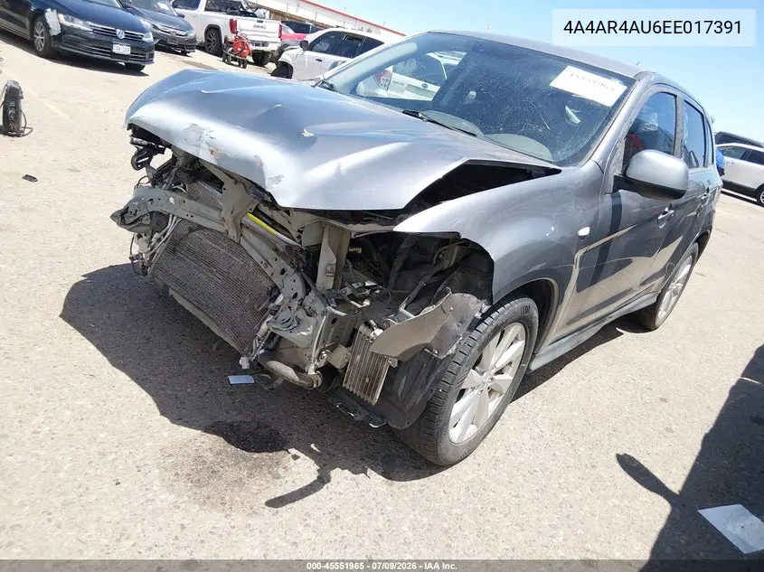 2014 Mitsubishi Outlander Sport Se VIN: 4A4AR4AU6EE017391 Lot: 45551965