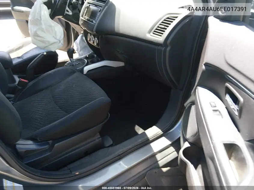 2014 Mitsubishi Outlander Sport Se VIN: 4A4AR4AU6EE017391 Lot: 45551965