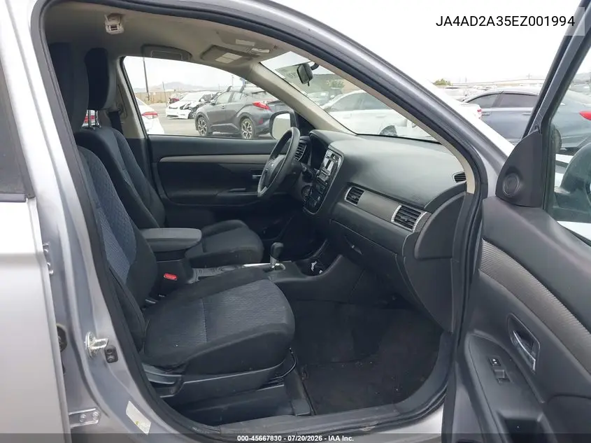 2014 Mitsubishi Outlander Es VIN: JA4AD2A35EZ001994 Lot: 45667830