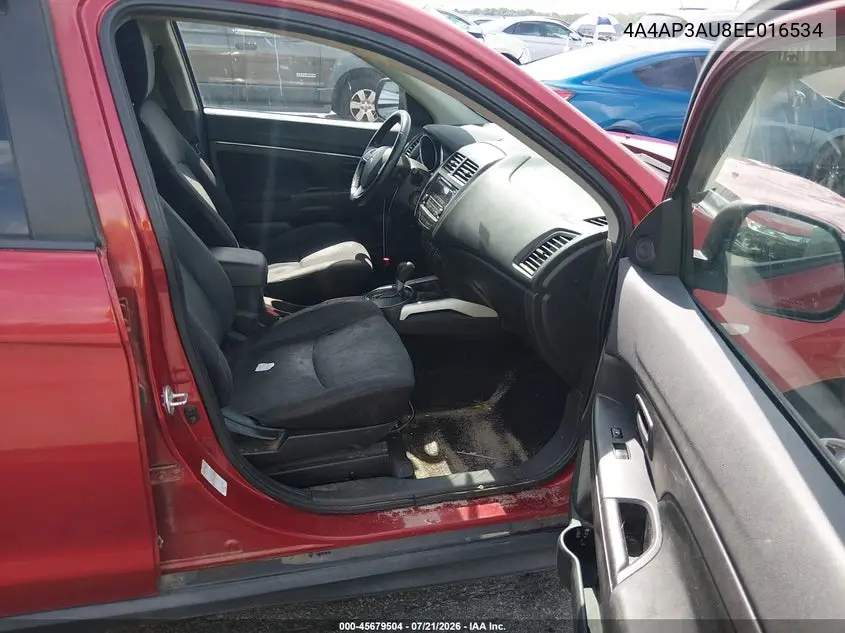 2014 Mitsubishi Outlander Sport Es VIN: 4A4AP3AU8EE016534 Lot: 45679504