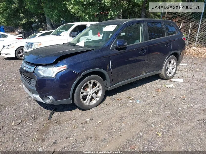 JA4AD3A3XFZ000170 2015 Mitsubishi Outlander Se