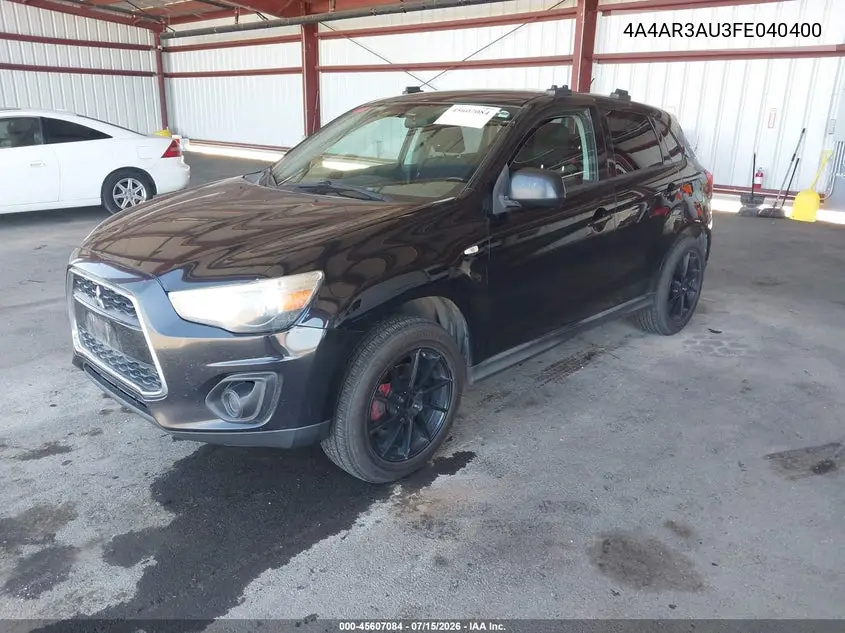 2015 Mitsubishi Outlander Sport Es VIN: 4A4AR3AU3FE040400 Lot: 45607084