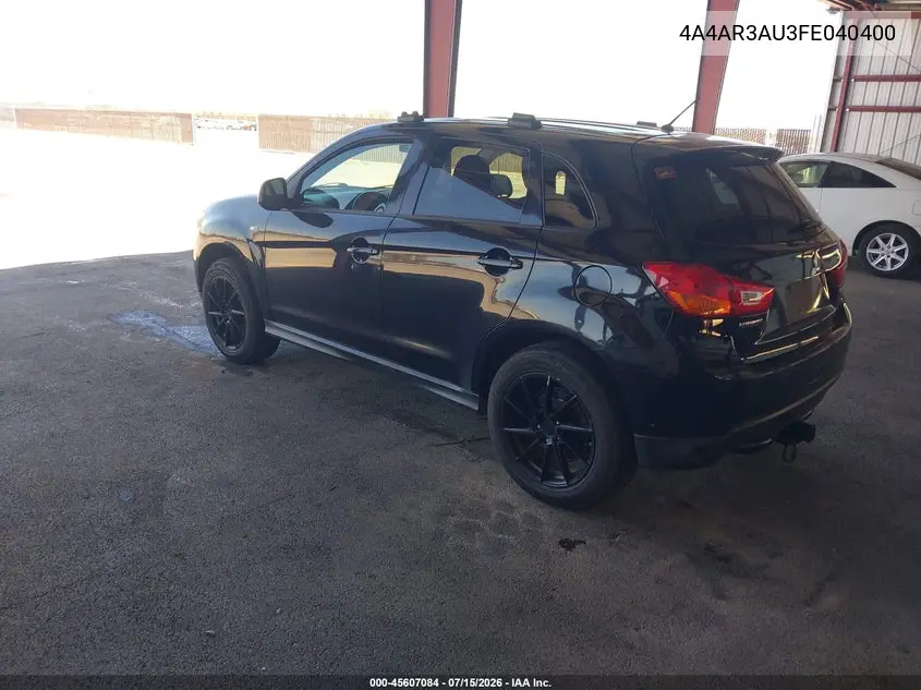 2015 Mitsubishi Outlander Sport Es VIN: 4A4AR3AU3FE040400 Lot: 45607084