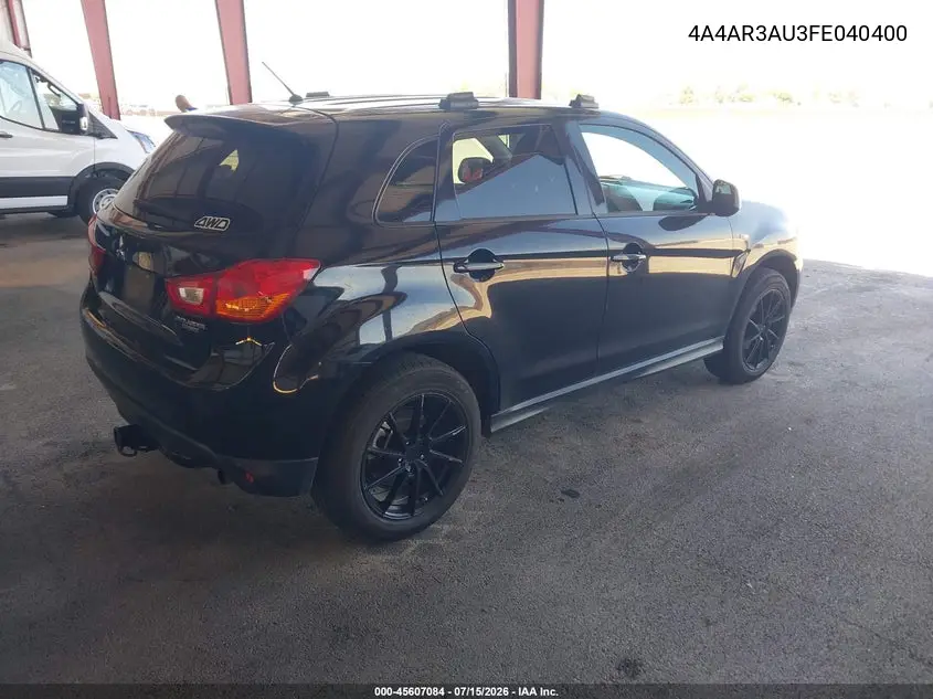 2015 Mitsubishi Outlander Sport Es VIN: 4A4AR3AU3FE040400 Lot: 45607084
