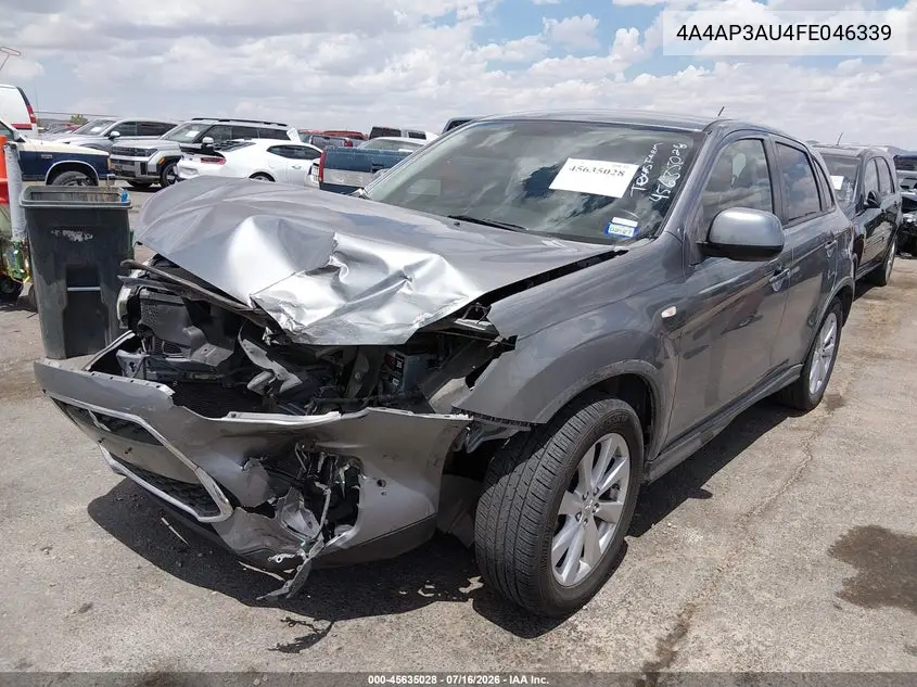 2015 Mitsubishi Outlander Sport Es VIN: 4A4AP3AU4FE046339 Lot: 45635028