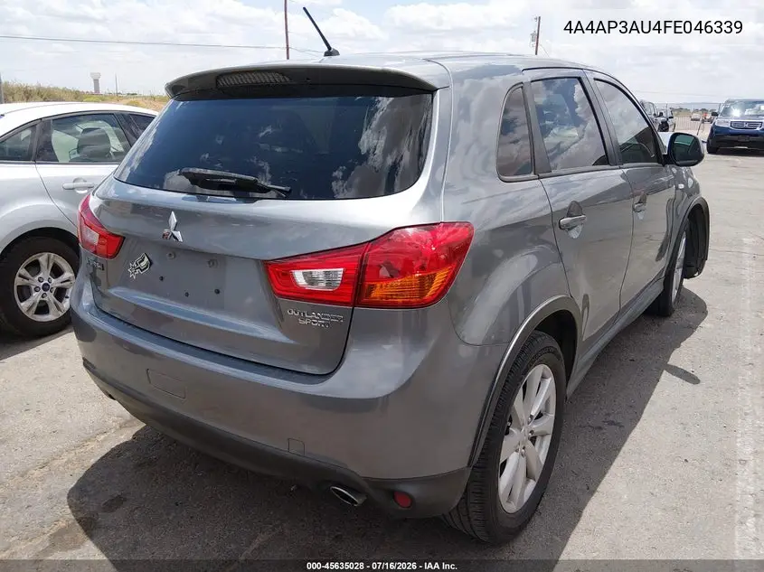 2015 Mitsubishi Outlander Sport Es VIN: 4A4AP3AU4FE046339 Lot: 45635028