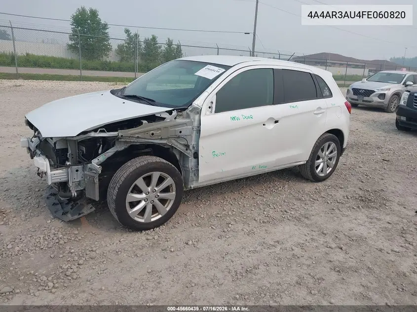 2015 Mitsubishi Outlander Sport Es VIN: 4A4AR3AU4FE060820 Lot: 45660439