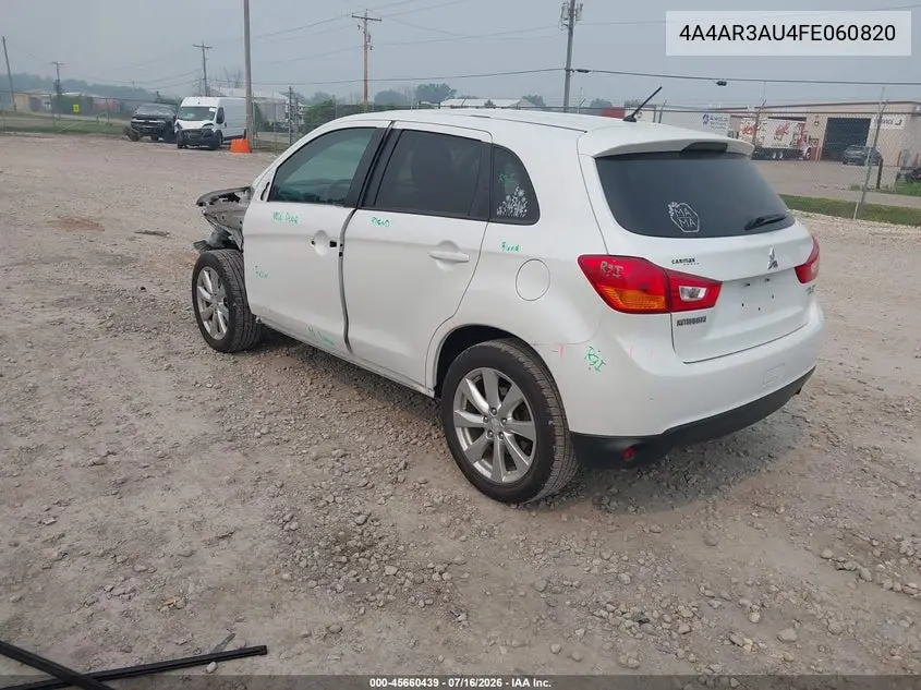 2015 Mitsubishi Outlander Sport Es VIN: 4A4AR3AU4FE060820 Lot: 45660439