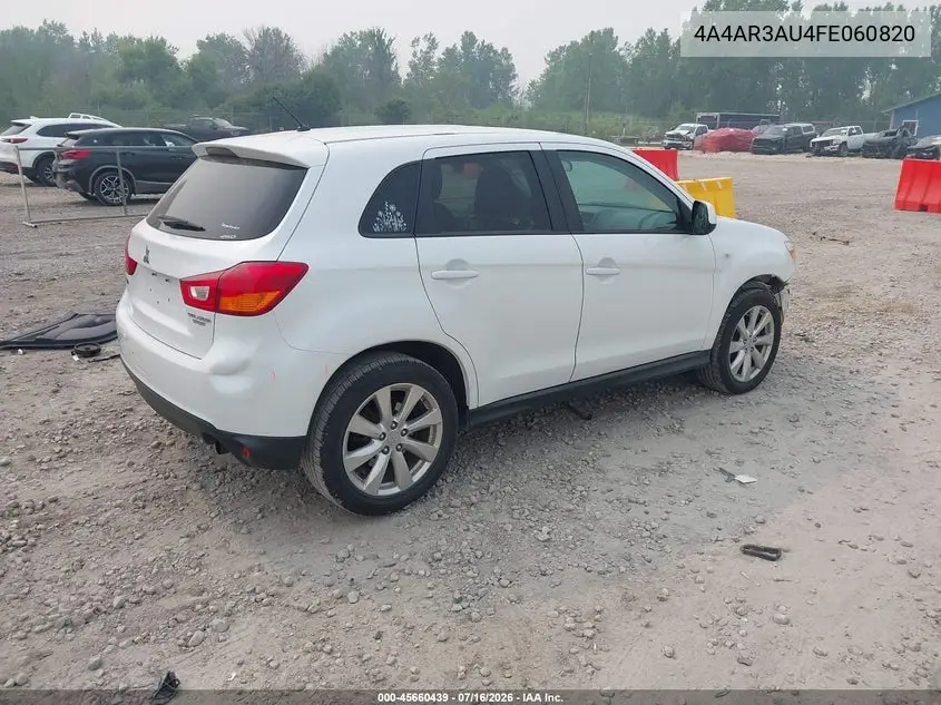 2015 Mitsubishi Outlander Sport Es VIN: 4A4AR3AU4FE060820 Lot: 45660439