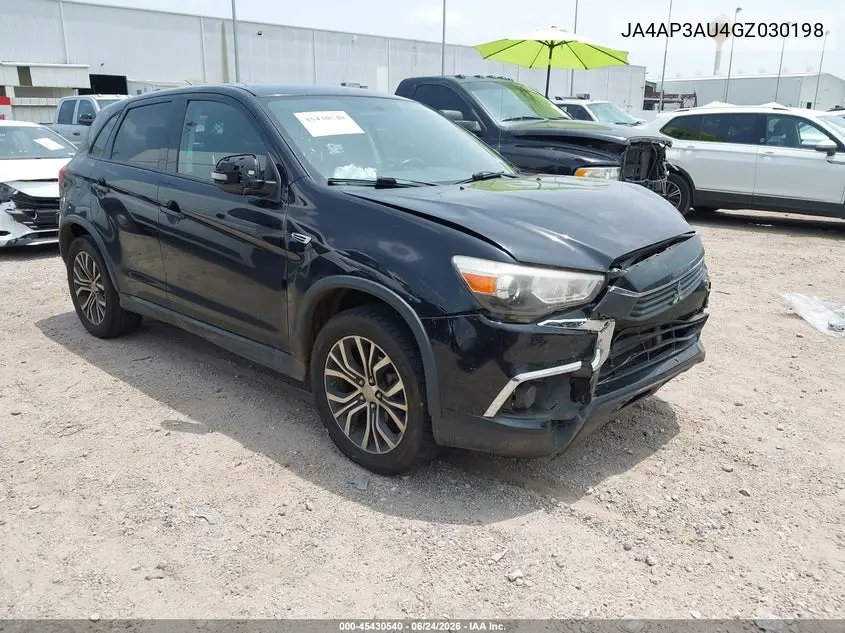 2016 Mitsubishi Outlander Sport 2.0 Es VIN: JA4AP3AU4GZ030198 Lot: 45430540
