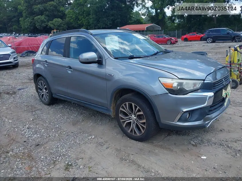 2016 Mitsubishi Outlander Sport 2.4 Sel VIN: JA4AR4AW9GZ035124 Lot: 45560187