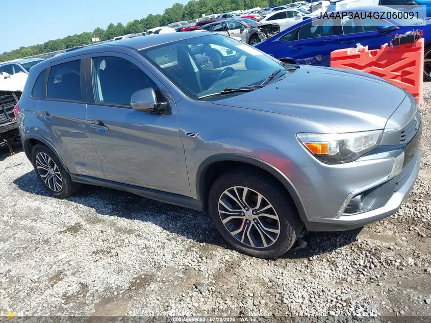 2016 Mitsubishi Outlander Sport 2.0 Es VIN: JA4AP3AU4GZ060091 Lot: 45669083