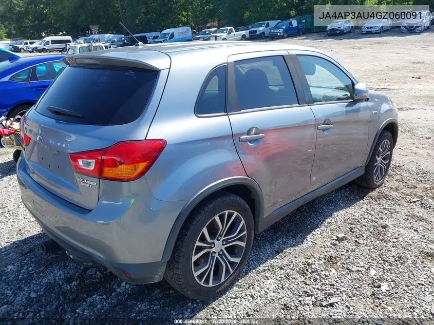 2016 Mitsubishi Outlander Sport 2.0 Es VIN: JA4AP3AU4GZ060091 Lot: 45669083