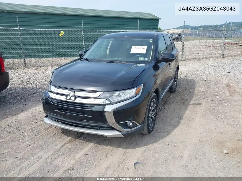 2016 Mitsubishi Outlander Se VIN: JA4AZ3A35GZ043043 Lot: 45669296