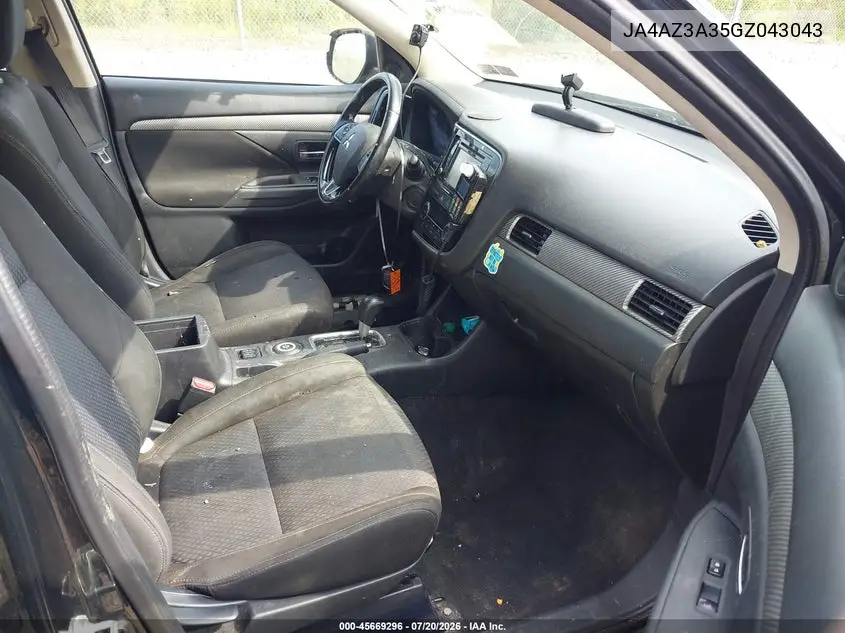 2016 Mitsubishi Outlander Se VIN: JA4AZ3A35GZ043043 Lot: 45669296