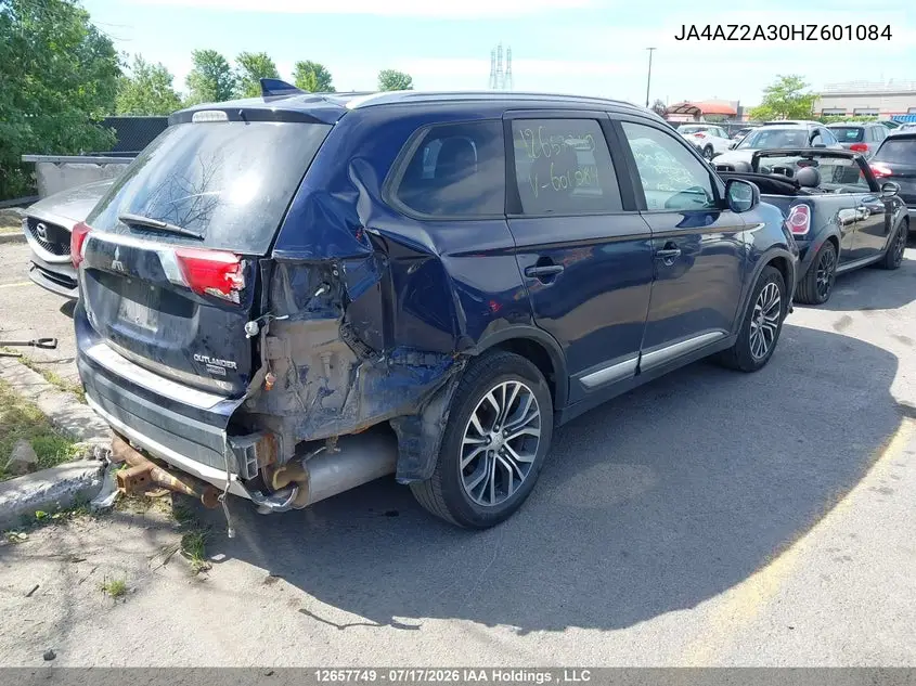 2017 Mitsubishi Outlander Es VIN: JA4AZ2A30HZ601084 Lot: 12657749X