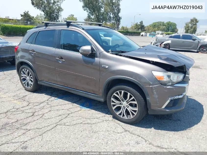 2017 Mitsubishi Outlander Sport 2.4 Sel VIN: JA4AP4AW7HZ019043 Lot: 42848439