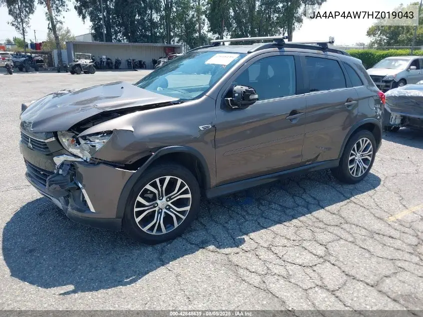 2017 Mitsubishi Outlander Sport 2.4 Sel VIN: JA4AP4AW7HZ019043 Lot: 42848439