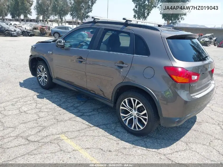 2017 Mitsubishi Outlander Sport 2.4 Sel VIN: JA4AP4AW7HZ019043 Lot: 42848439