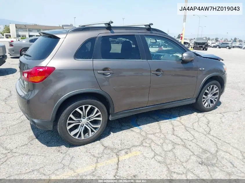 2017 Mitsubishi Outlander Sport 2.4 Sel VIN: JA4AP4AW7HZ019043 Lot: 42848439