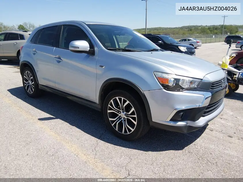 2017 Mitsubishi Outlander Sport 2.0 Le VIN: JA4AR3AU5HZ004026 Lot: 44922962