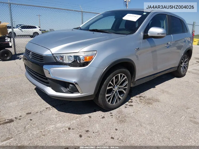 2017 Mitsubishi Outlander Sport 2.0 Le VIN: JA4AR3AU5HZ004026 Lot: 44922962