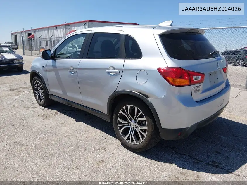 2017 Mitsubishi Outlander Sport 2.0 Le VIN: JA4AR3AU5HZ004026 Lot: 44922962