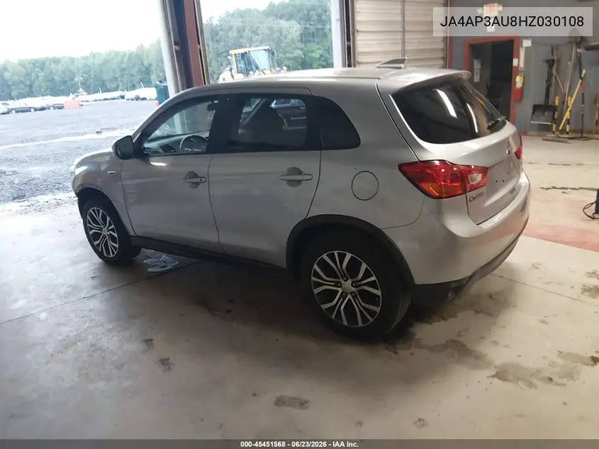 2017 Mitsubishi Outlander Sport 2.0 Es/2.0 Le VIN: JA4AP3AU8HZ030108 Lot: 45451568