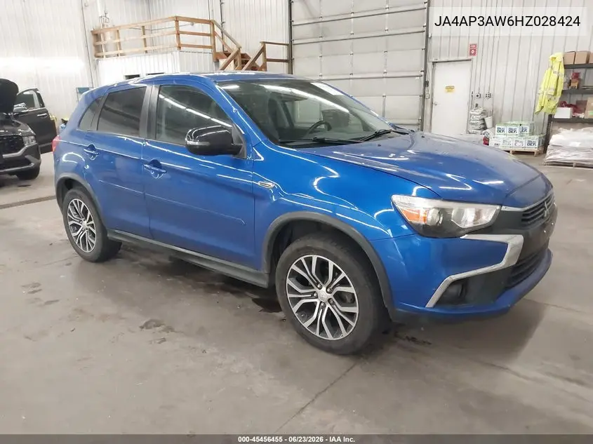 2017 Mitsubishi Outlander Sport 2.4 Se VIN: JA4AP3AW6HZ028424 Lot: 45456455