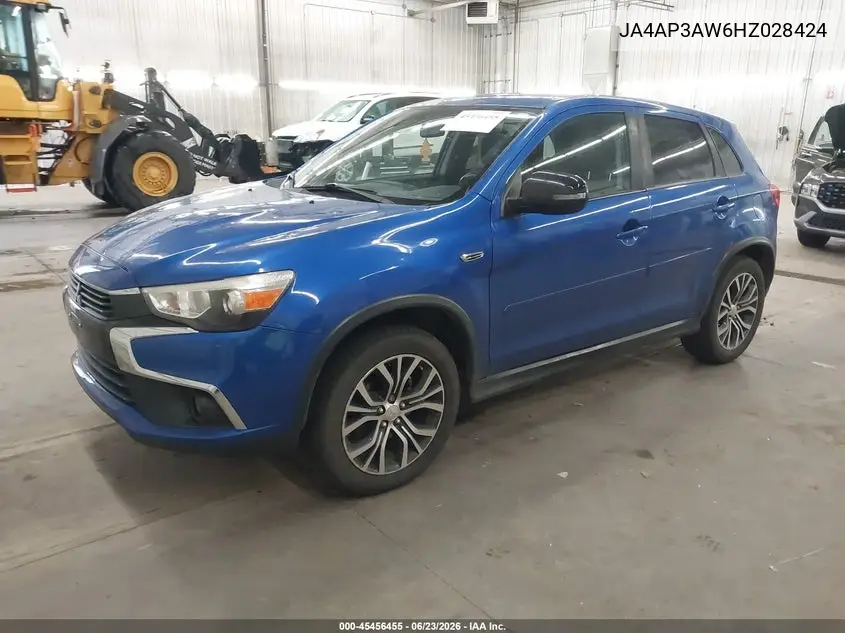 2017 Mitsubishi Outlander Sport 2.4 Se VIN: JA4AP3AW6HZ028424 Lot: 45456455
