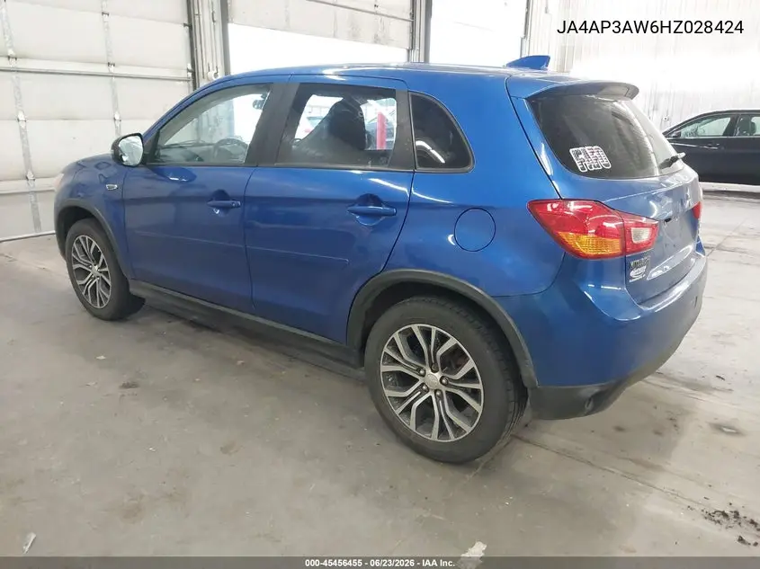 2017 Mitsubishi Outlander Sport 2.4 Se VIN: JA4AP3AW6HZ028424 Lot: 45456455