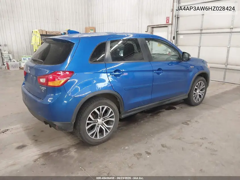 2017 Mitsubishi Outlander Sport 2.4 Se VIN: JA4AP3AW6HZ028424 Lot: 45456455