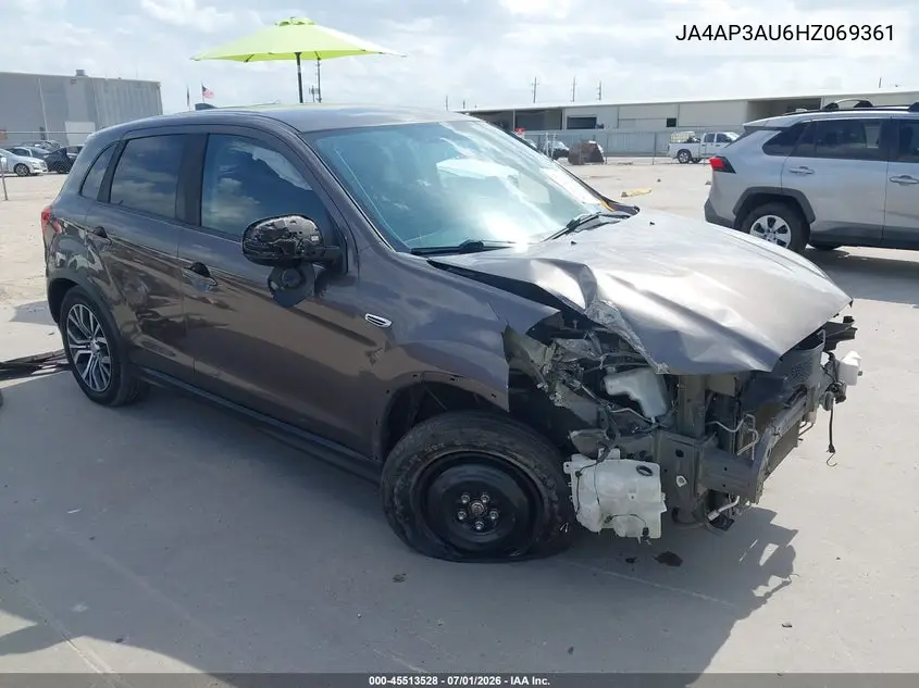 2017 Mitsubishi Outlander Sport 2.0 Es VIN: JA4AP3AU6HZ069361 Lot: 45513528