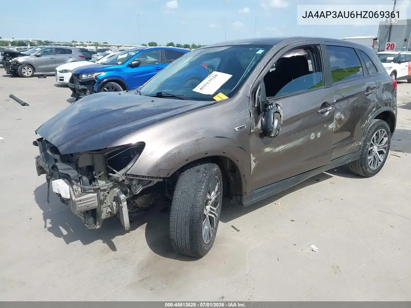 2017 Mitsubishi Outlander Sport 2.0 Es VIN: JA4AP3AU6HZ069361 Lot: 45513528