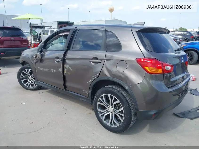 2017 Mitsubishi Outlander Sport 2.0 Es VIN: JA4AP3AU6HZ069361 Lot: 45513528