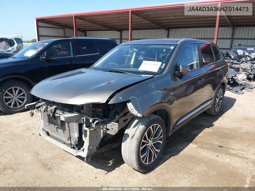 2017 Mitsubishi Outlander Se/Sel VIN: JA4AD3A36HZ014473 Lot: 45632185