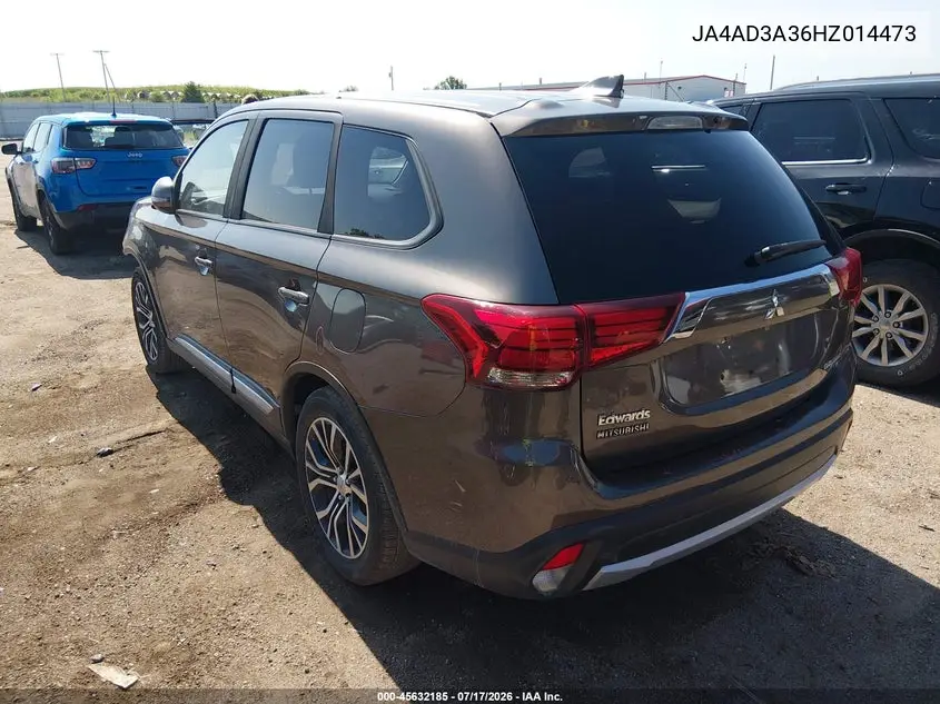 2017 Mitsubishi Outlander Se/Sel VIN: JA4AD3A36HZ014473 Lot: 45632185