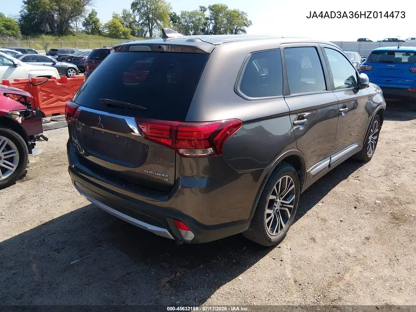 2017 Mitsubishi Outlander Se/Sel VIN: JA4AD3A36HZ014473 Lot: 45632185