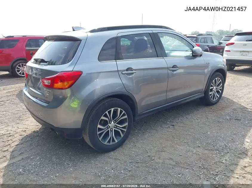 2017 Mitsubishi Outlander Sport 2.4 Sel VIN: JA4AP4AW0HZ021457 Lot: 45663157