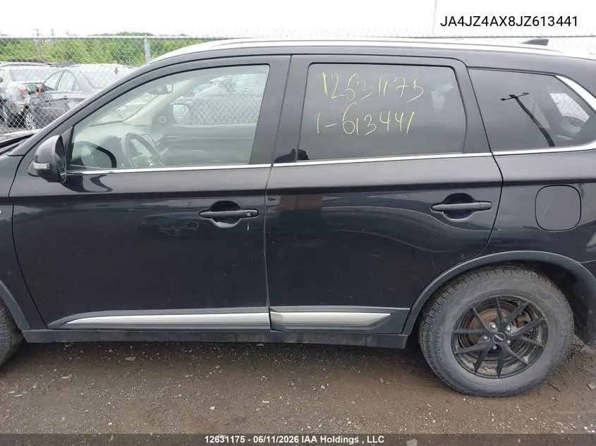 2018 Mitsubishi Outlander Gt VIN: JA4JZ4AX8JZ613441 Lot: 12631175