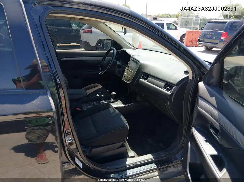 2018 Mitsubishi Outlander Se VIN: JA4AZ3A32JJ002391 Lot: 45362569
