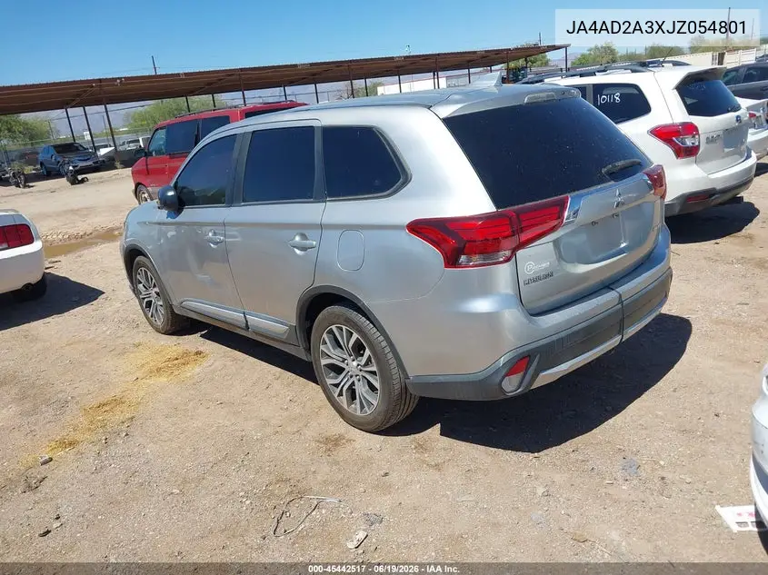2018 Mitsubishi Outlander Es VIN: JA4AD2A3XJZ054801 Lot: 45442517