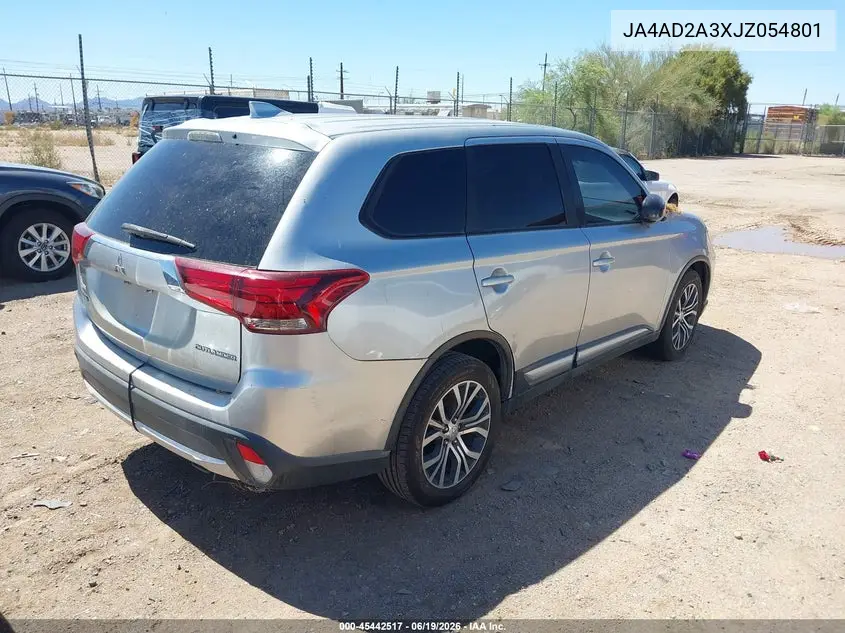 2018 Mitsubishi Outlander Es VIN: JA4AD2A3XJZ054801 Lot: 45442517
