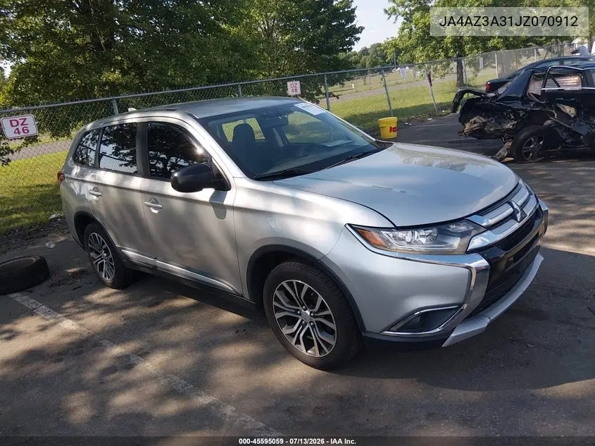 2018 Mitsubishi Outlander Es/Le/Se/Sel VIN: JA4AZ3A31JZ070912 Lot: 45595059