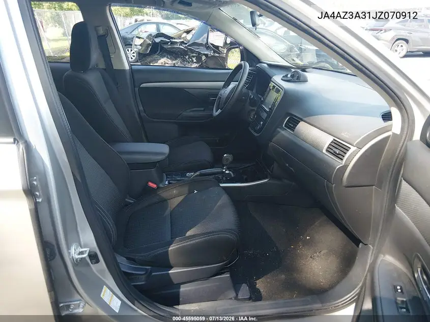 2018 Mitsubishi Outlander Es/Le/Se/Sel VIN: JA4AZ3A31JZ070912 Lot: 45595059