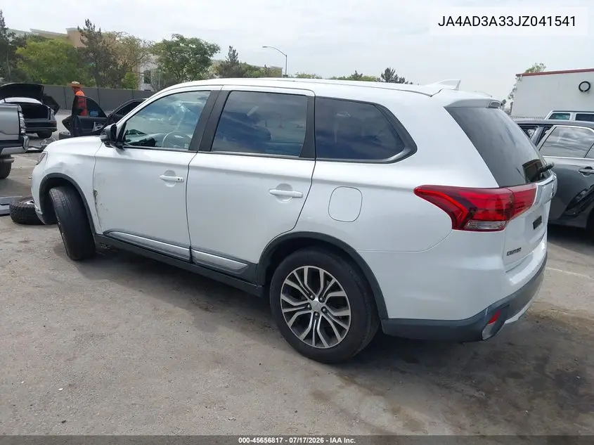 2018 Mitsubishi Outlander Se VIN: JA4AD3A33JZ041541 Lot: 45656817