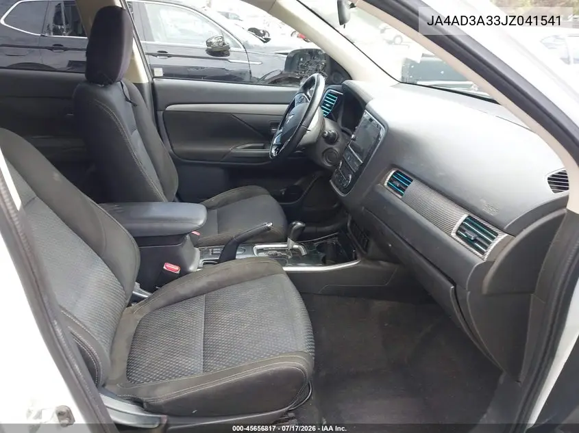 2018 Mitsubishi Outlander Se VIN: JA4AD3A33JZ041541 Lot: 45656817